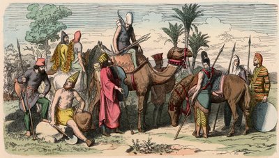 Antiguo Oriente / Persas: Vestimenta del ejército persa de Heinrich Leutemann