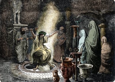 El Oráculo de Delfos de Heinrich Leutemann
