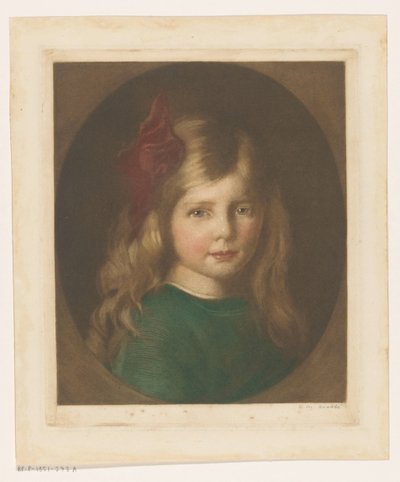 Retrato de una chica desconocida de Heinrich M. Krabbé (signed by artist)