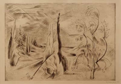 Gran paisaje de parque de Heinrich Nauen