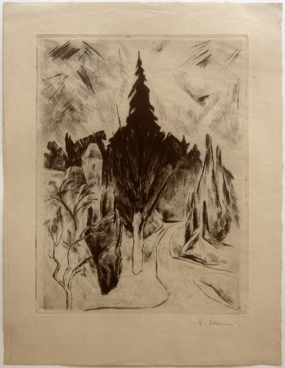 Parque por la mañana de Heinrich Nauen