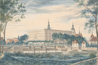 Vista del Castillo de Dessau desde el Este de Heinrich Olivier