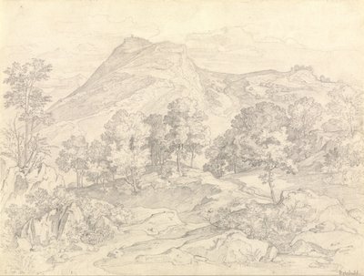Una vista de Civitella desde la Serpentara junto a Olevano de Heinrich Reinhold