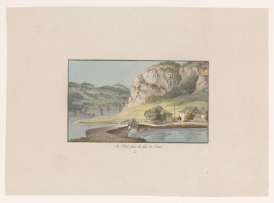Vista de Le Pont en el Lago de Joux
Au Pont prés du Lac de Joux (título en el objeto)
Gezichten op Zwitserland (título de la serie)
Colección de algunas vistas dibujadas en Suiza a partir de la naturaleza (título de la serie) de Heinrich Rieter