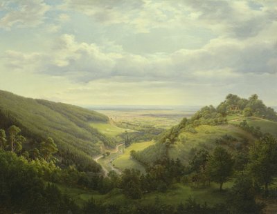 Vista de la Montaña Sagrada y el Paso de la Montaña, 1846 de Heinrich Schilbach