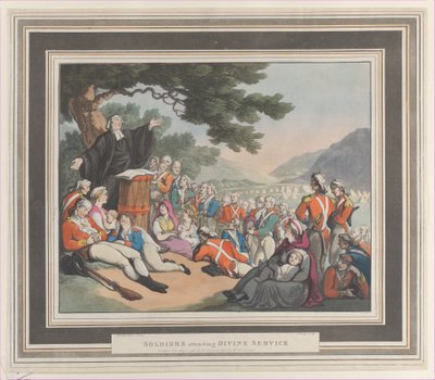 Soldados asistiendo al servicio divino, 1 de agosto de 1798 de Heinrich Schutz