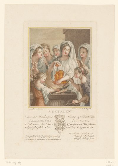 Las Vírgenes Vestales sacrificando en un altar de Heinrich Sintzenich