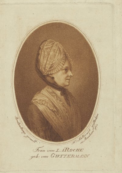 Sophie von La Roche, nacida Gutermann von Gutershofen 1730-1807, 1782 de Heinrich Sintzenich