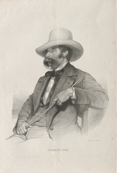 Retrato del compositor Federico Ricci 1809-1877, 1853 de Heinrich Stohl