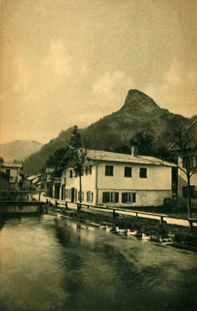 El arroyo en Oberammergau, Baviera, Alemania de Heinrich Uhlschmid