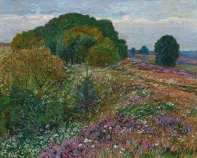 Al borde del brezal (Paisaje de brezal I) de Heinrich Vogeler