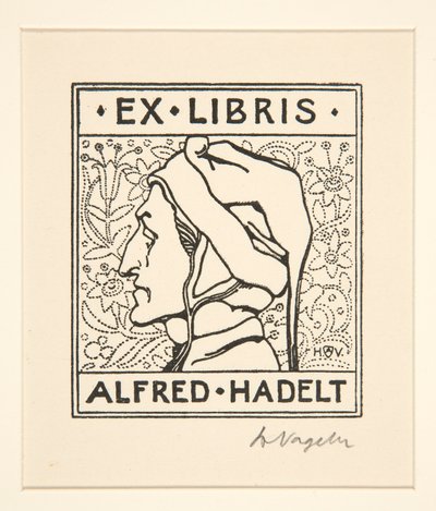 Ex libris: Alfred Hadelt de Heinrich Vogeler