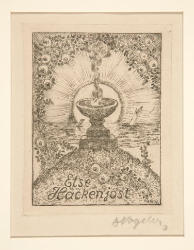 Ex libris: Else Hackenjost de Heinrich Vogeler