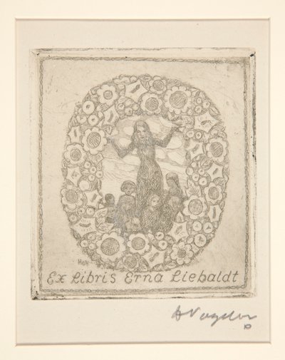 Ex libris: Ex Libris Erna Liebaldt de Heinrich Vogeler