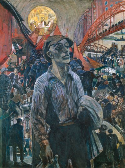 Trabajador de un Astillero de Hamburgo, Camarada de Hamburgo, 1928 de Heinrich Vogeler