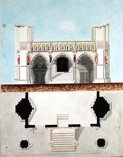 Pantalla del Coro de la Catedral de Hamburgo, 1805 de Heinrich Wilhelm Julius Koch