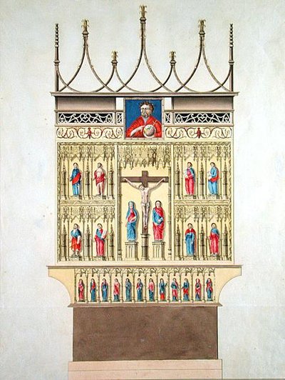 Altar Mayor de la antigua Catedral en Hamburgo, 1805 de Heinrich Wilhelm Julius Koch