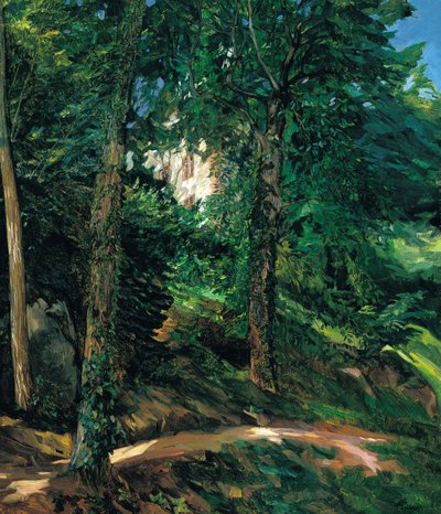 Terrenos del castillo en Lichtenberg en Odenwald de Heinrich Wilhelm Trübner