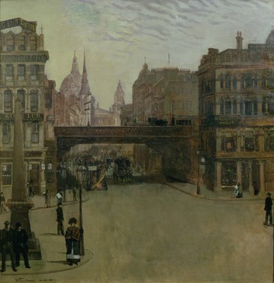 Ludgate Hill, 1884 de Heinrich Wilhelm Truebner