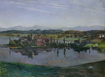 El monasterio de Seeon en Oberbayern, 1892 de Heinrich Wilhelm Truebner