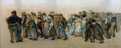 El tren de trabajadores de Spandau de Heinrich Zille