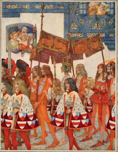 El Traje Nuevo del Emperador, de Cuentos de Hans Christian Andersen, pub. 1911 de Heinrich and Urban Lefler