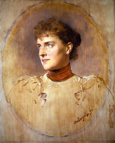 Retrato de una joven de Heinrich von Angeli
