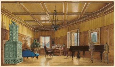 La sala de música de la archiduquesa Margarita, princesa de Sajonia, en el Schloss Ambras de Heinrich von Förster