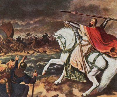 Emperador Otón el Grande, 912-973 (litografía en color realzada) de Heinrich von Rustige