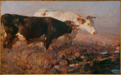 Vacas en el pantano de Heinrich von Zügel
