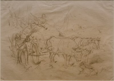 Carro de bueyes de Heinrich von Zügel