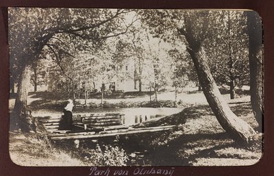 Primera Guerra Mundial: Ucrania en los años 1914-1916 durante la invasión del ejército alemán. Un parque de Heldenfriedhof Dsessentniki (attr. to)