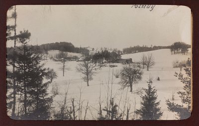 Primera Guerra Mundial: Ucrania en los años 1914-1916 durante la invasión del ejército alemán. Vista con nieve de Heldenfriedhof Dsessentniki (attr. to)
