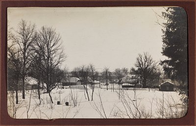 Primera Guerra Mundial: Ucrania en los años 1914-1916 durante la invasión del ejército alemán. Paisaje con nieve de Heldenfriedhof Dsessentniki (attr. to)