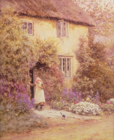 Una Puerta de Cabaña de Helen Allingham