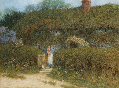 Una cabaña en Freshwater, Isla de Wight de Helen Allingham