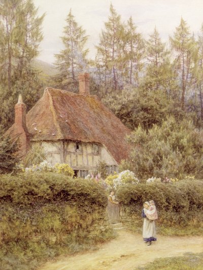 Una cabaña cerca de Haslemere de Helen Allingham