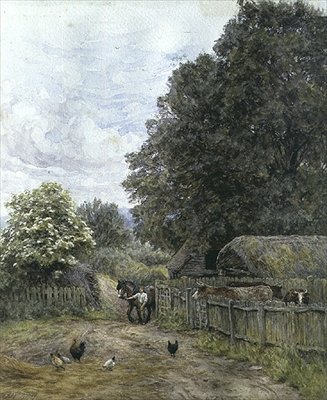 Un corral de Helen Allingham