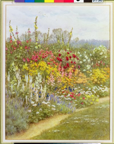 Un Borde Herbáceo de Helen Allingham