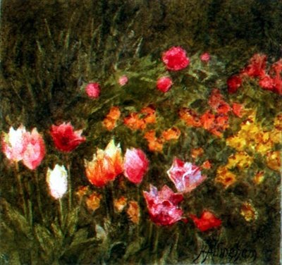 Un jardín de primavera de Helen Allingham