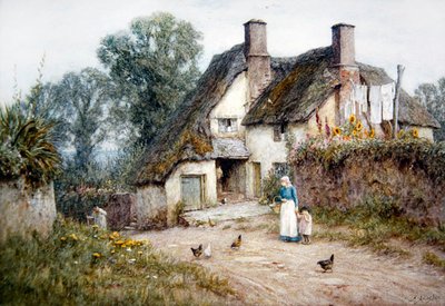 Cabaña cerca de Paignton, Devon de Helen Allingham