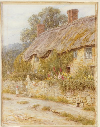 Cabaña cerca de Wells, Somerset de Helen Allingham