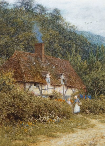 Cabaña cerca de Witley, Surrey de Helen Allingham