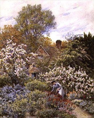 Jardín en primavera de Helen Allingham