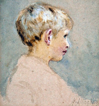 Cabeza de un niño de Helen Allingham