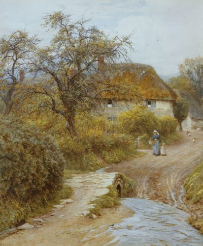 Granja en la Colina, Symondsbury, Dorset de Helen Allingham
