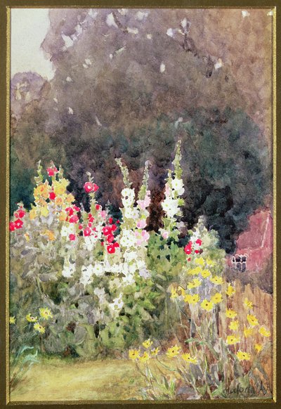 Malvarrosas de Helen Allingham