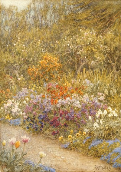 En el jardín de la cocina, Farringford de Helen Allingham