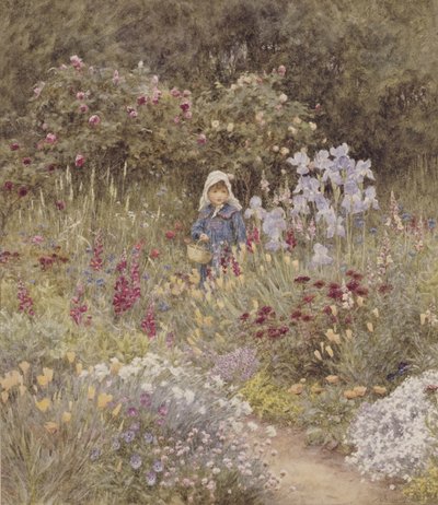 Minna, ilustración para Happy England de Marcus Huish, pub. por A & C Black, 1904 de Helen Allingham