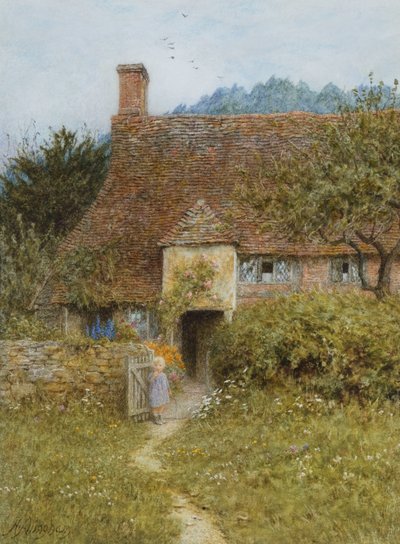 Vieja cabaña, Witley de Helen Allingham